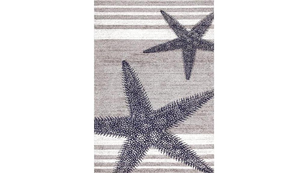 starfish striped area rug