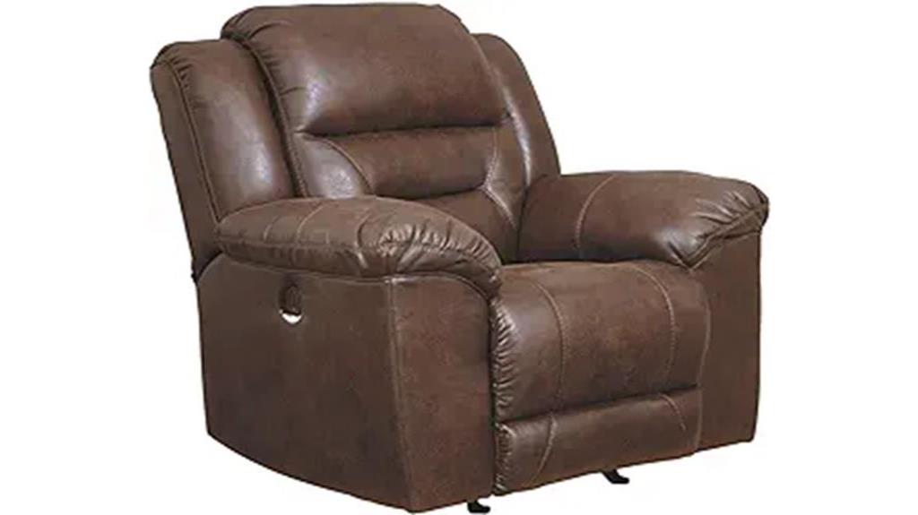 stoneland faux leather recliner