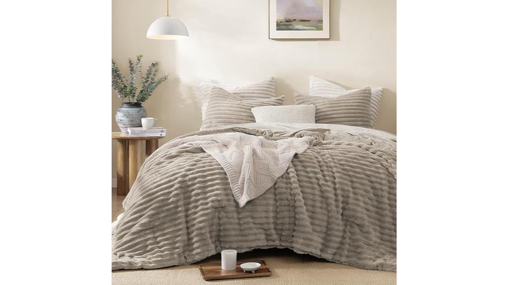 taupe luxury comforter set