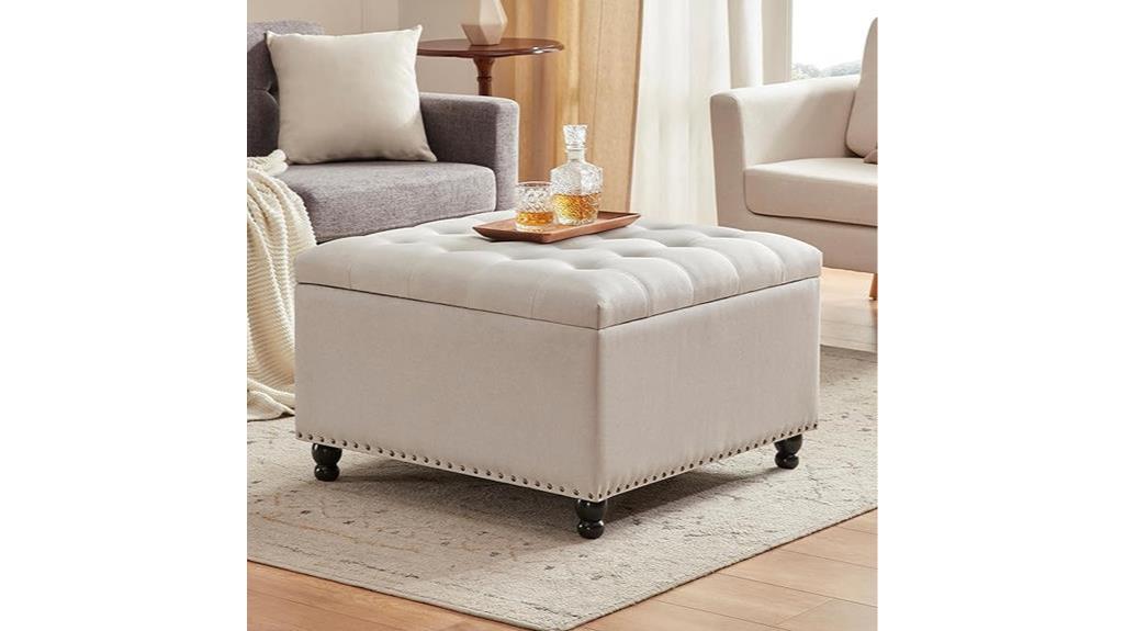 tufted upholstered ottoman bench