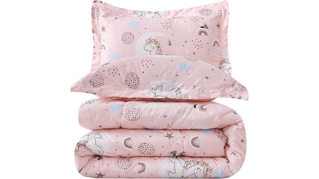 twin pink unicorn comforter set