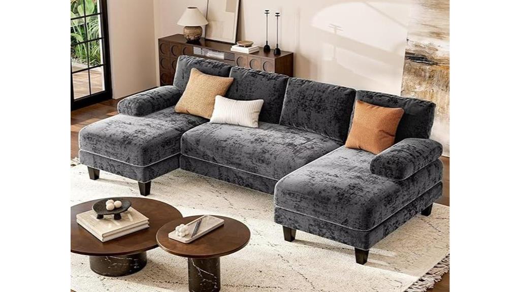 u shaped sectional couch design