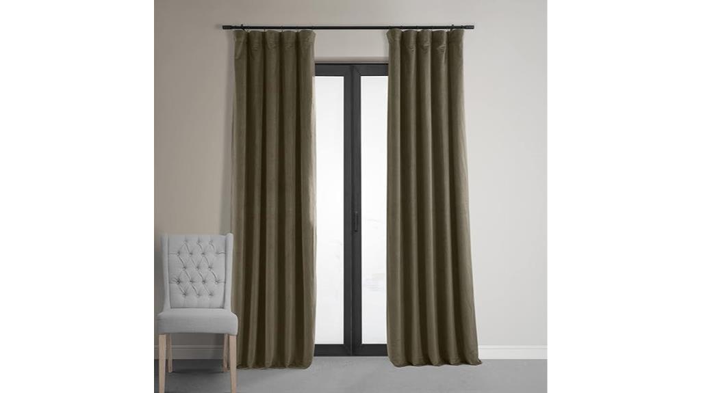 velvet thermal blackout curtain