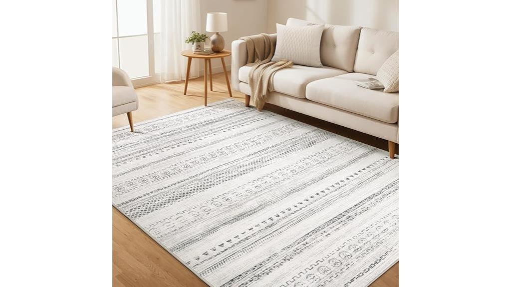 washable boho living room rug