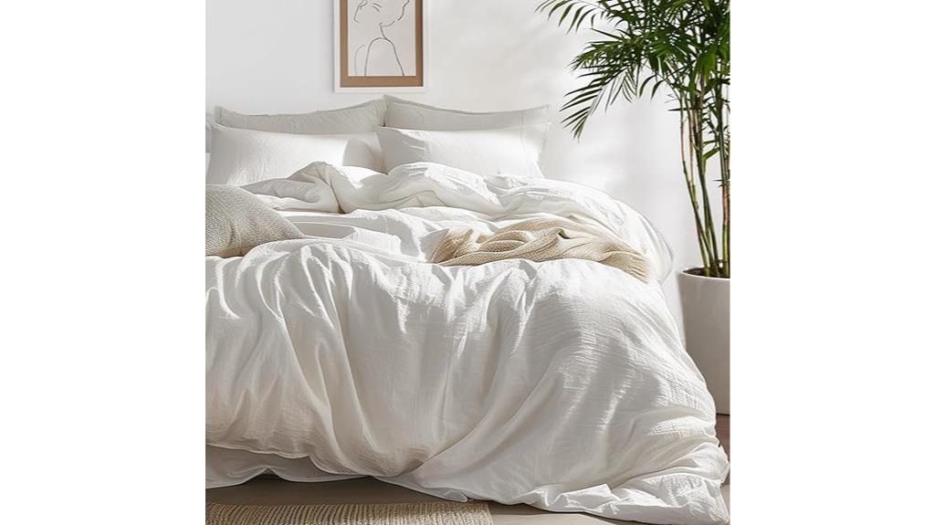 washed cotton duvet set