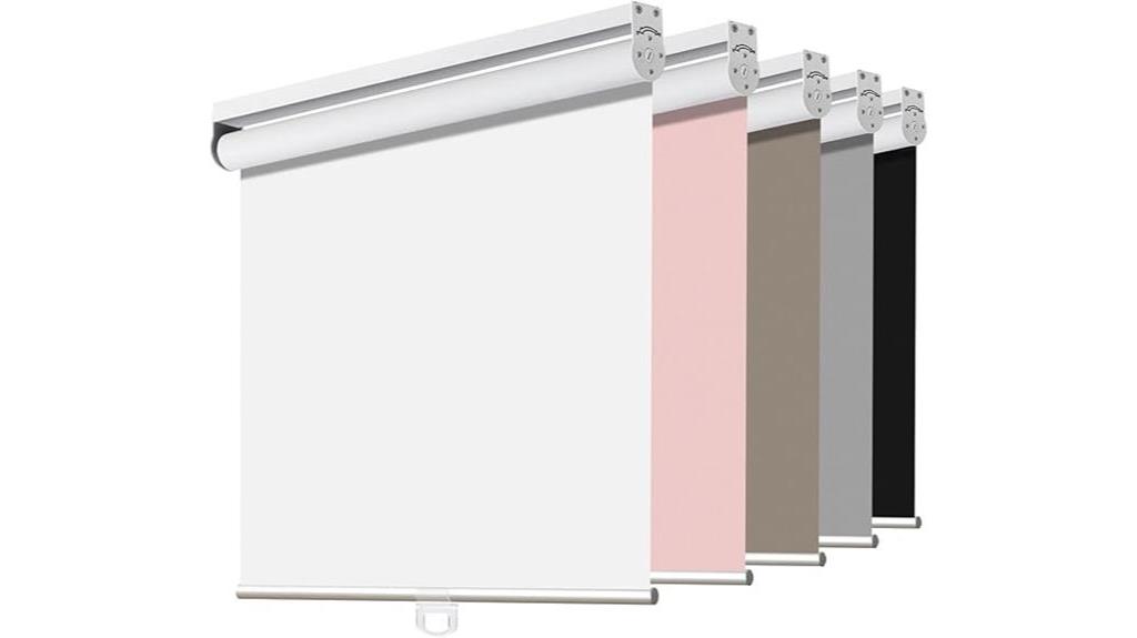 white blackout cordless shades