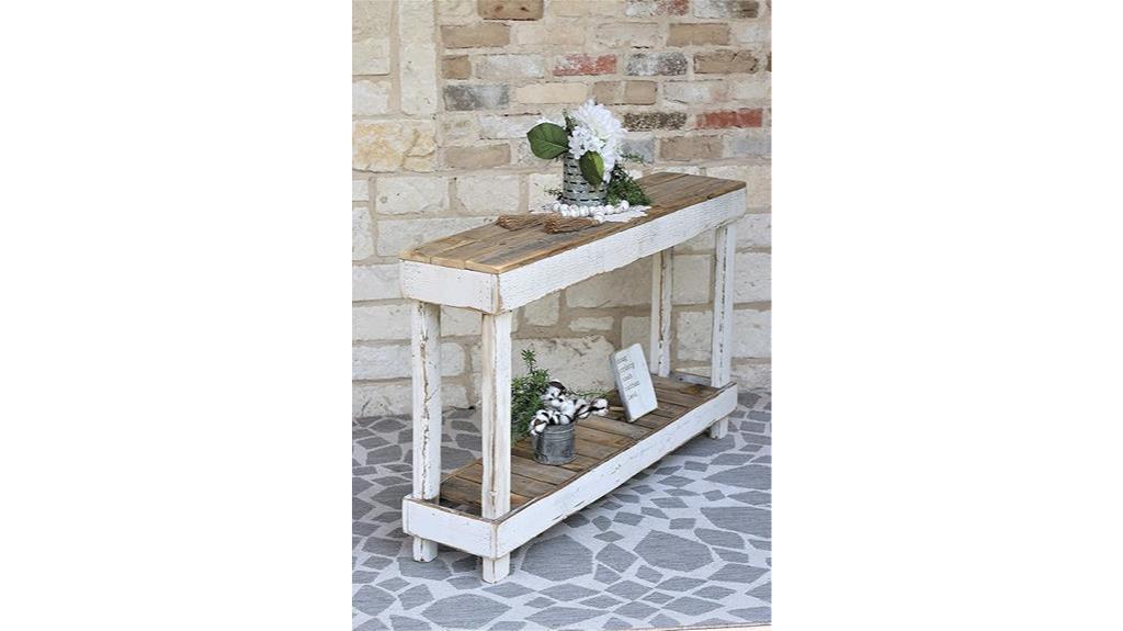 white luxe combo console