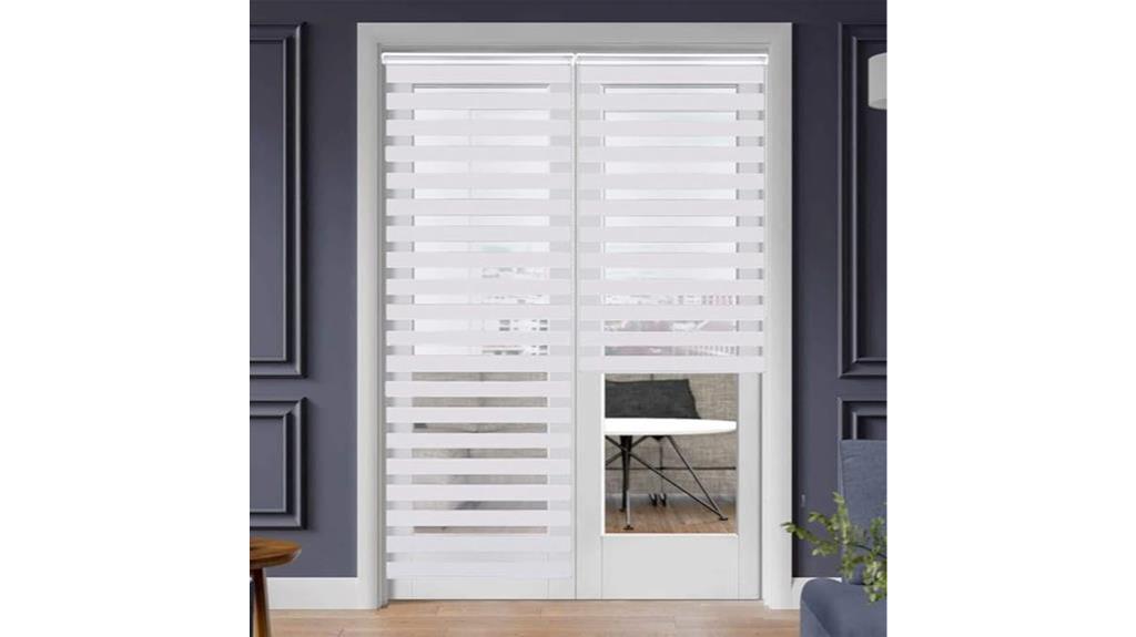 white zebra blinds windows