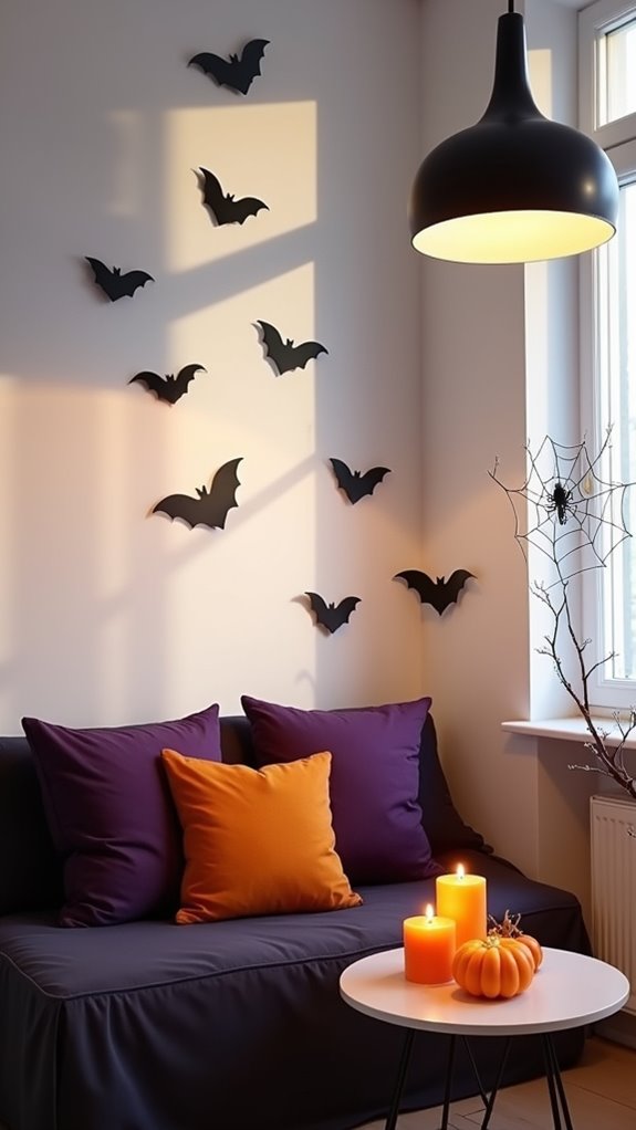 artistic bat decorations enhance ambiance