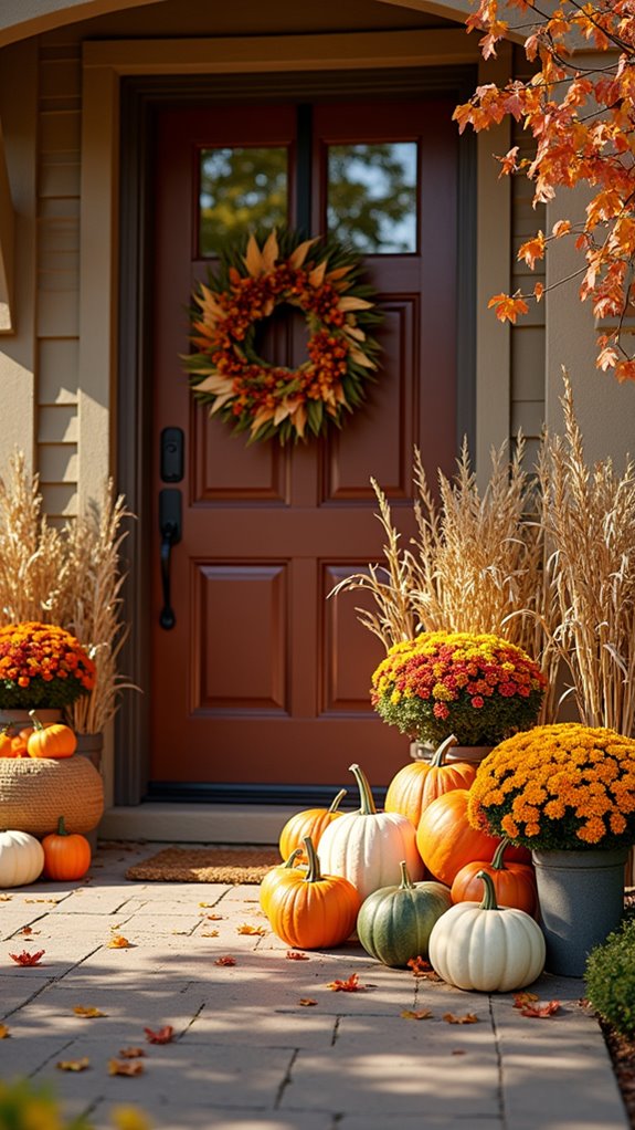 autumn cornucopia seasonal display