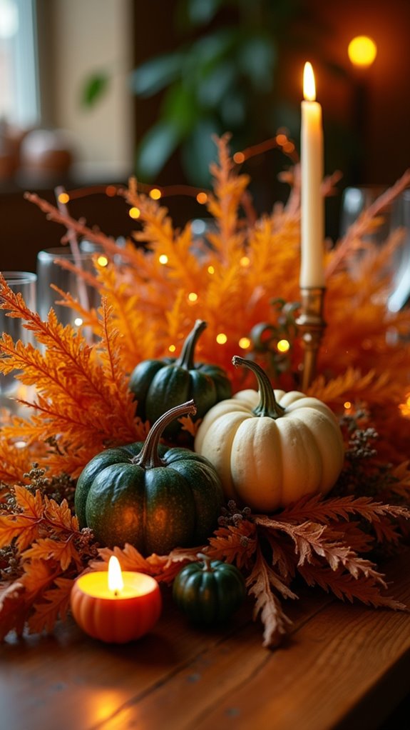 autumn leaves elegant arrangement
