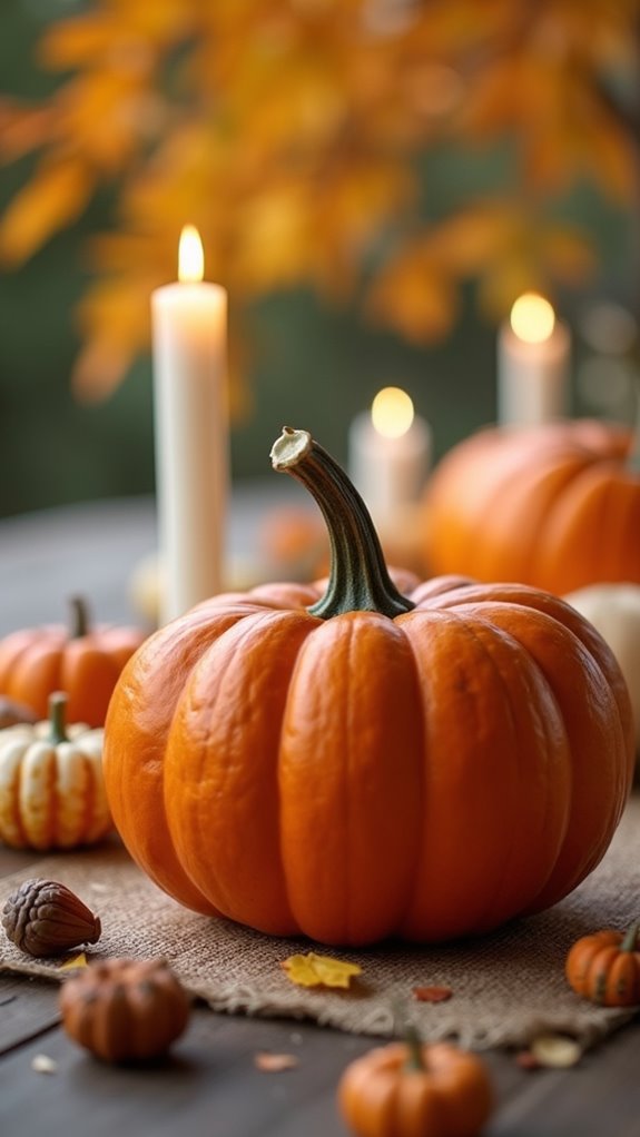 autumn pumpkin dining centerpiece