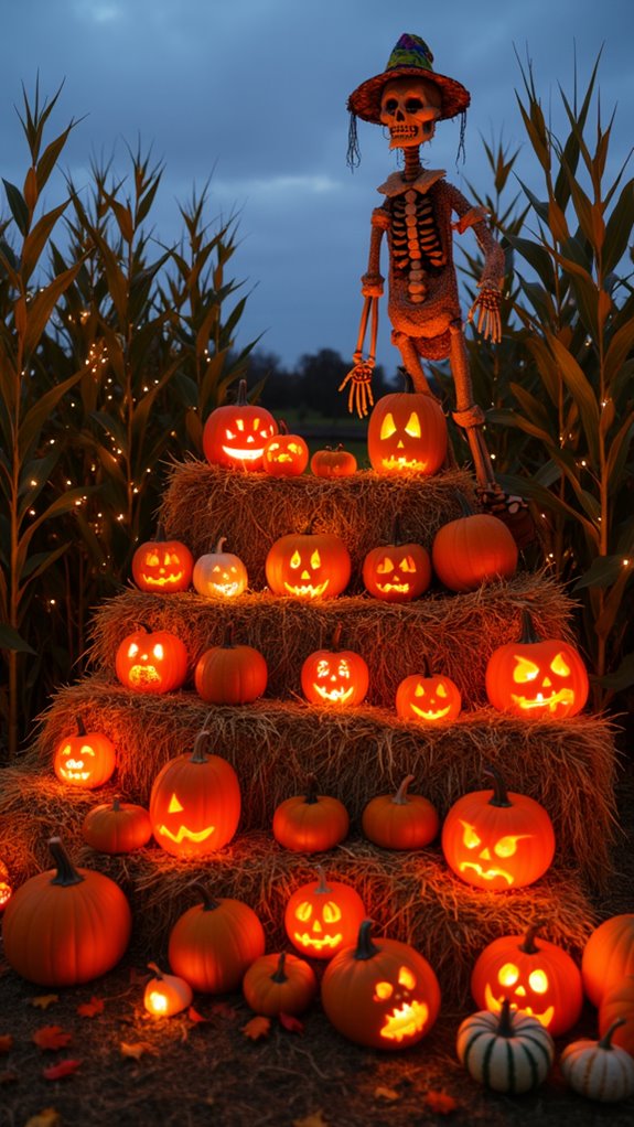 autumn yard decoration display