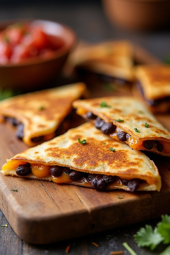 bat shaped cheesy quesadillas