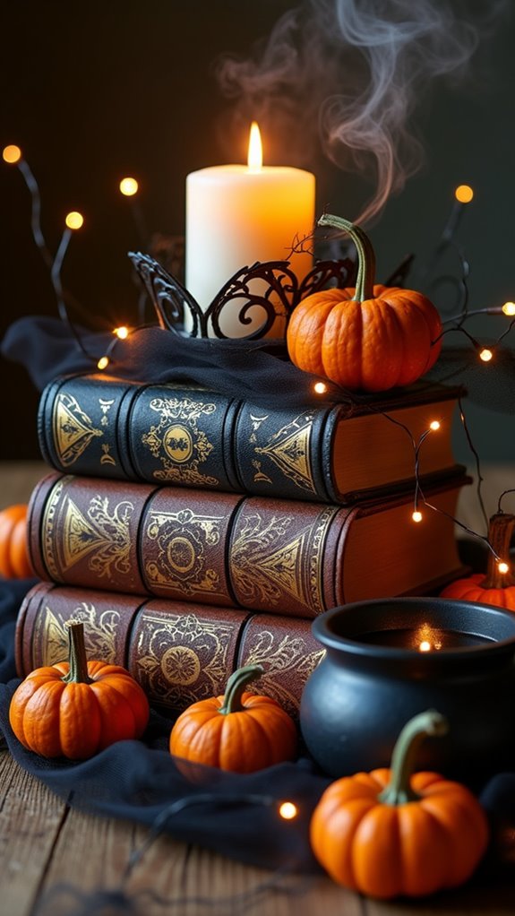 bewitched halloween book display