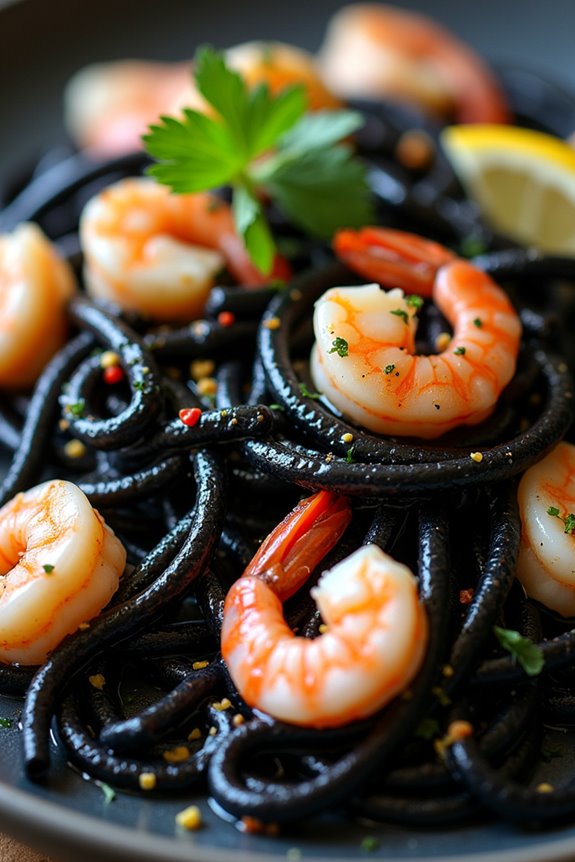 bewitching black squid ink pasta