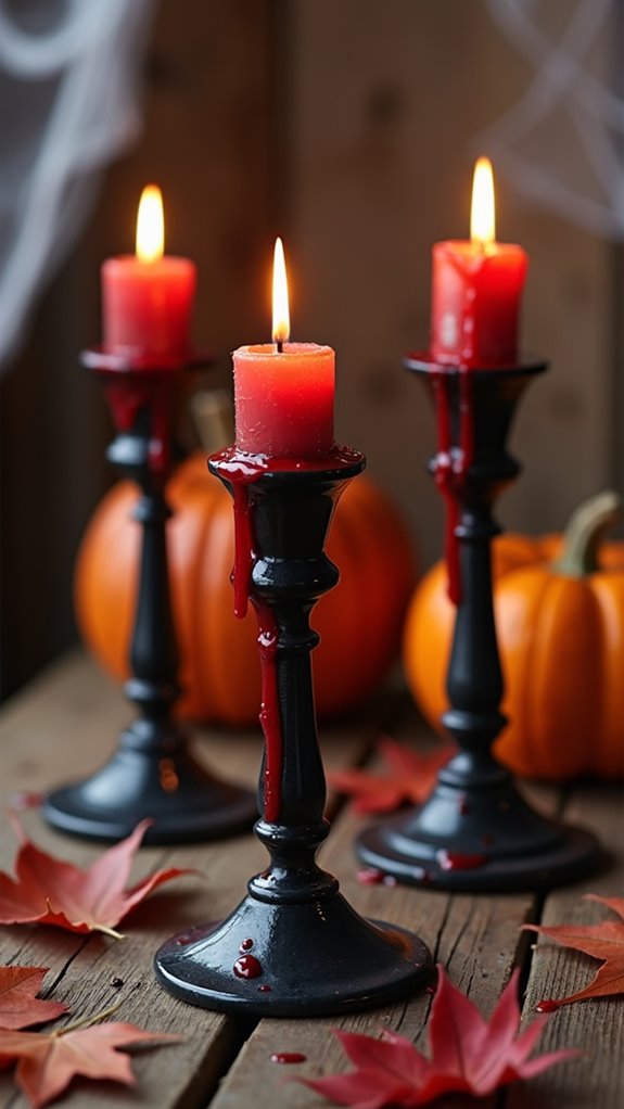 blood drip candle holders