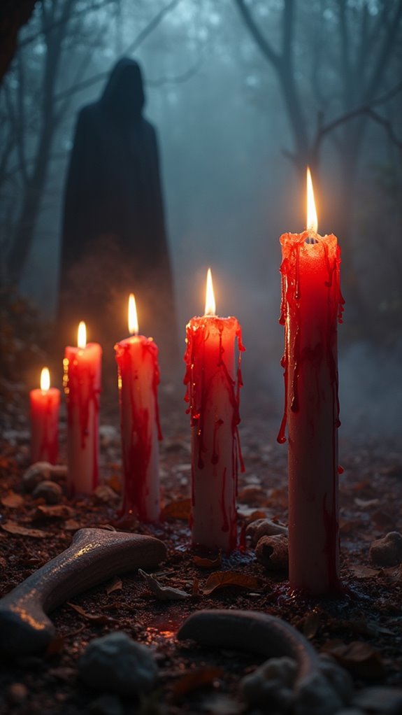 blood dripping candle centerpiece