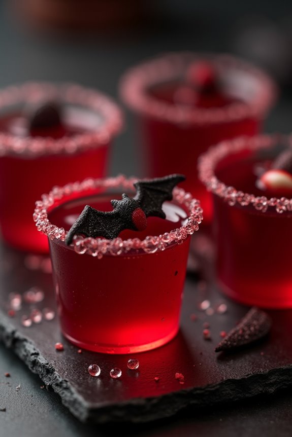 blood red jello shot delights