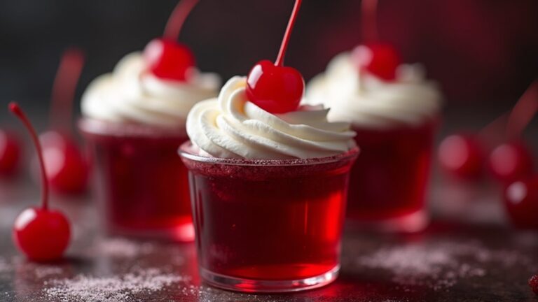 bloody red jello shots