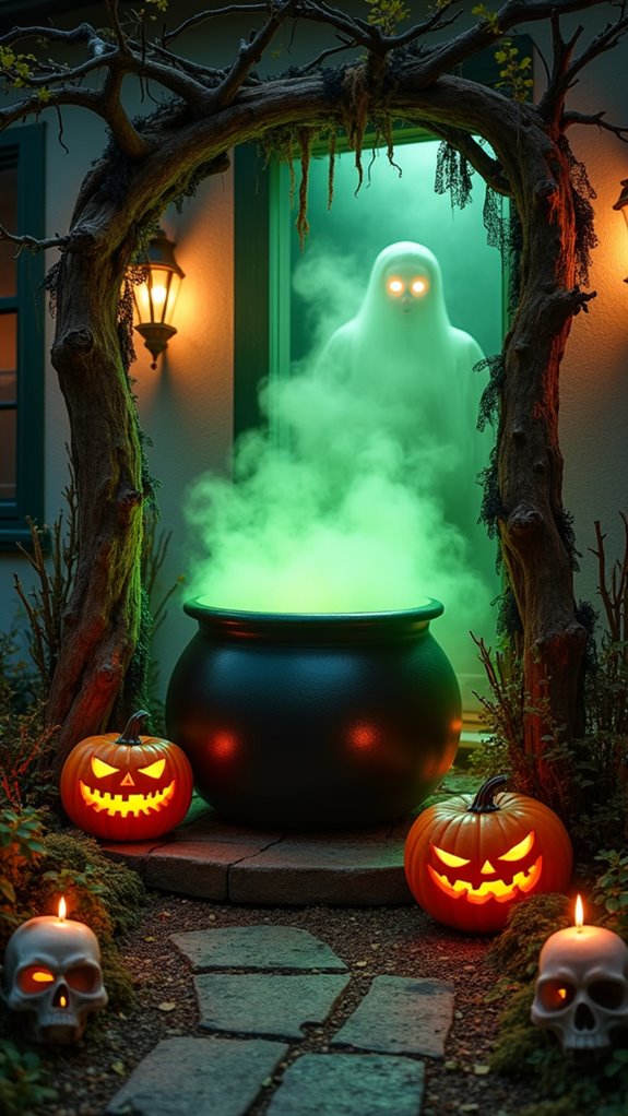 bubbling cauldron spooky centerpiece