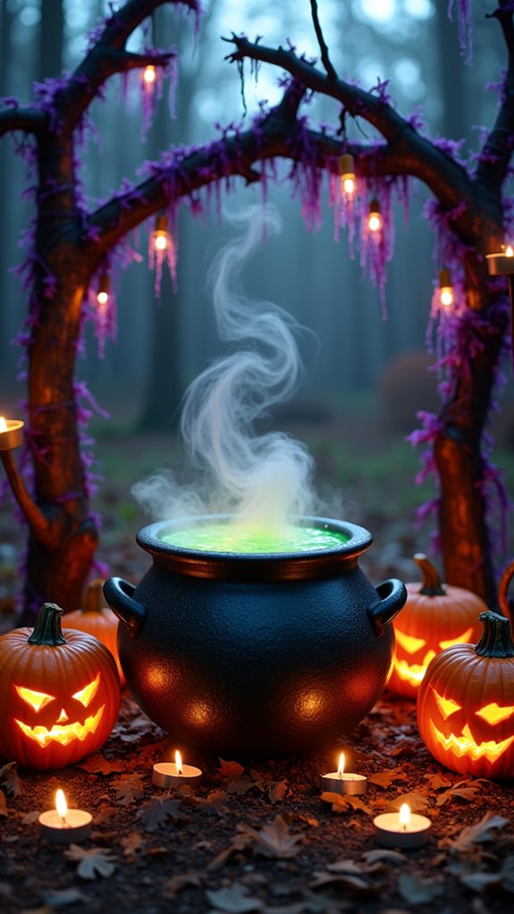 bubbling cauldron with eyeballs