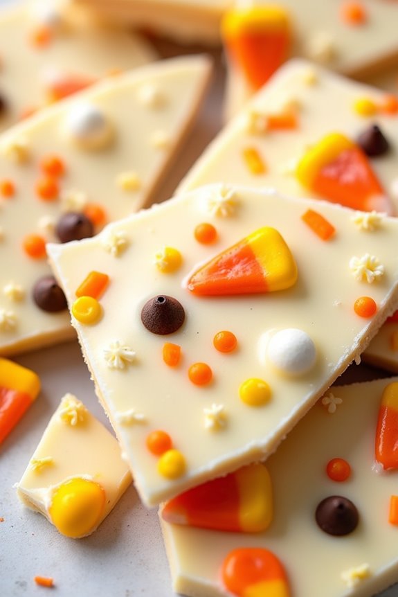 candy corn chocolate bark
