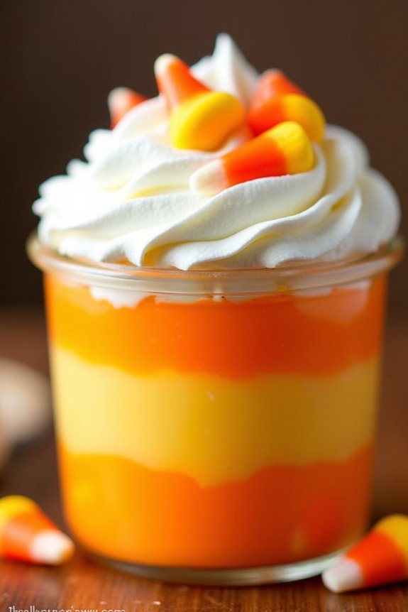 candy corn halloween parfaits