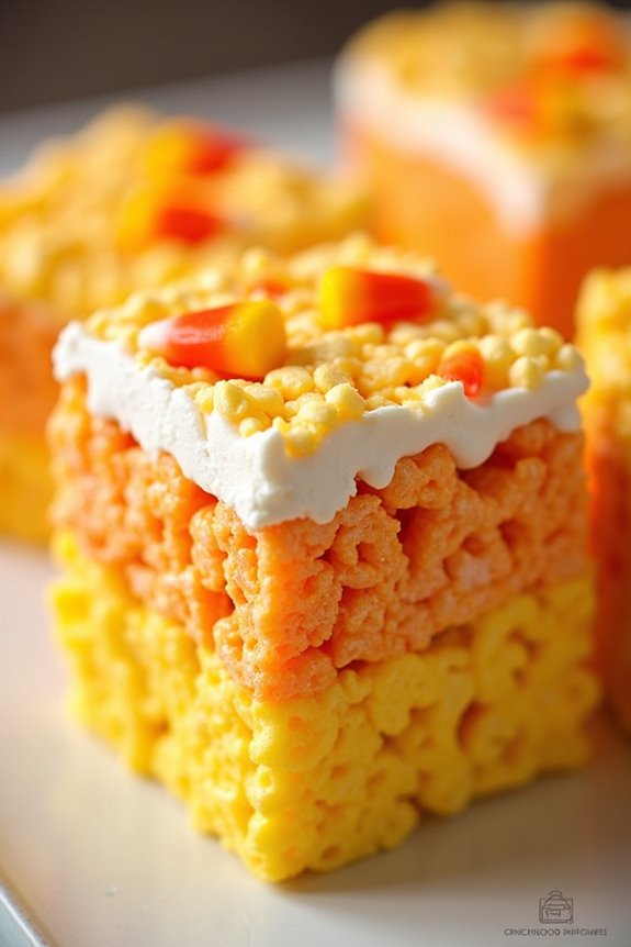 candy corn rice krispie treats