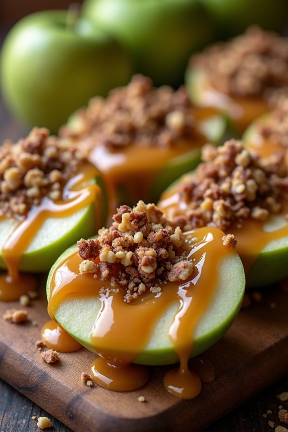 caramel coated apple slices