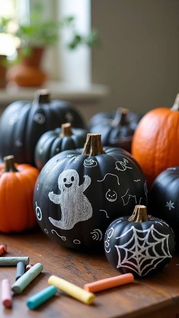 chalkboard paint for pumpkins