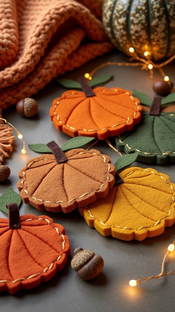 charming autumn decor coasters