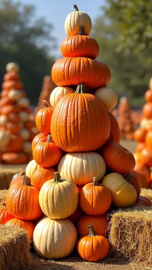 charming autumn decor display