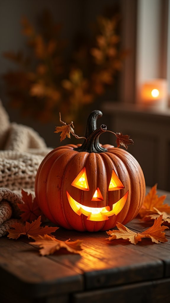 charming rustic pumpkin lights