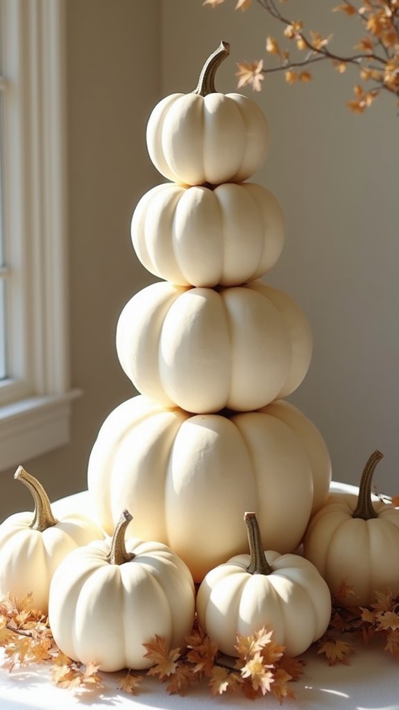 chic autumn pumpkin display