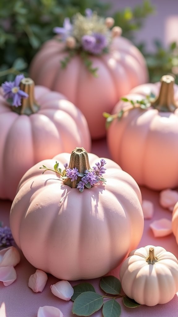 chic floral pumpkin decor