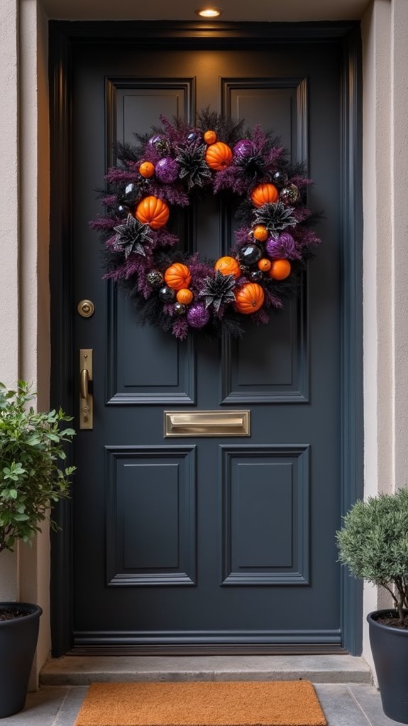 chic halloween door wreaths