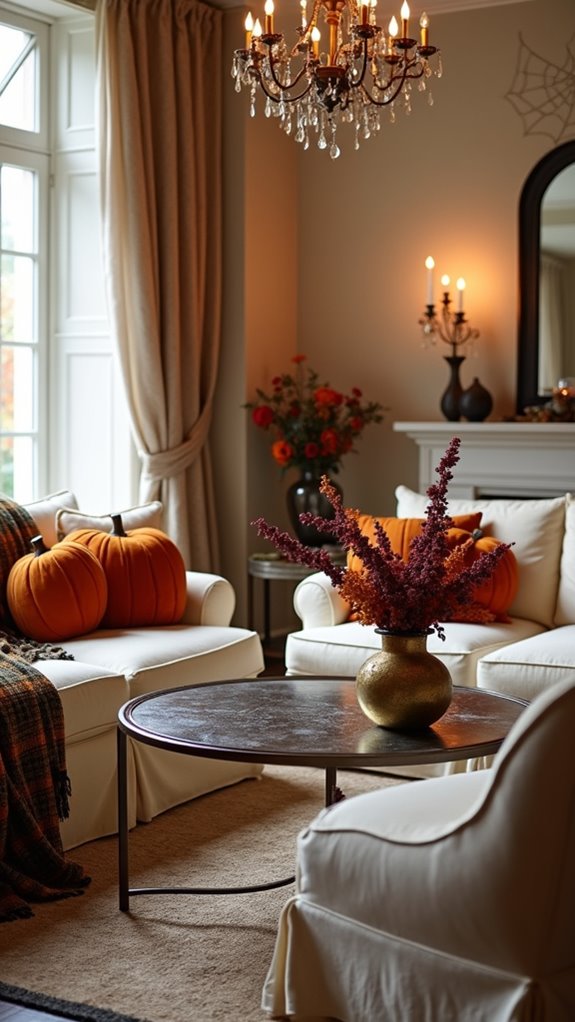 chic halloween metallic accents