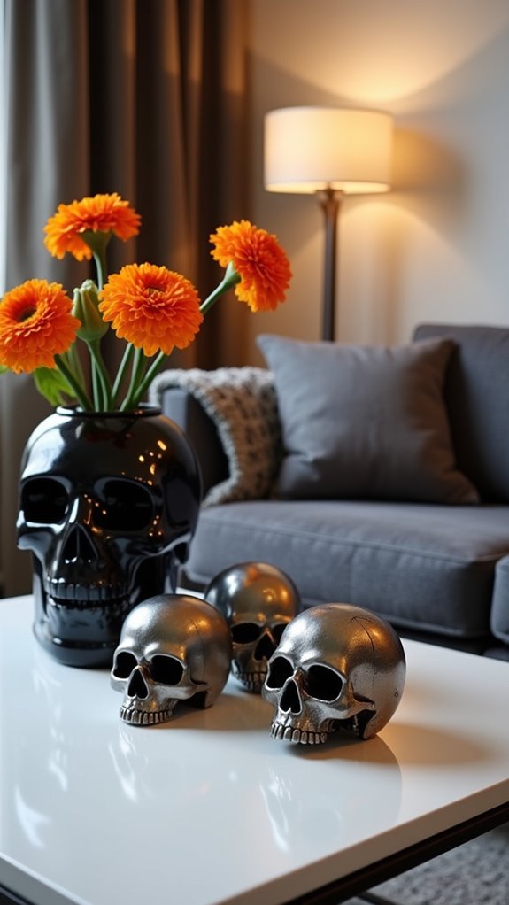 chic modern skull accents