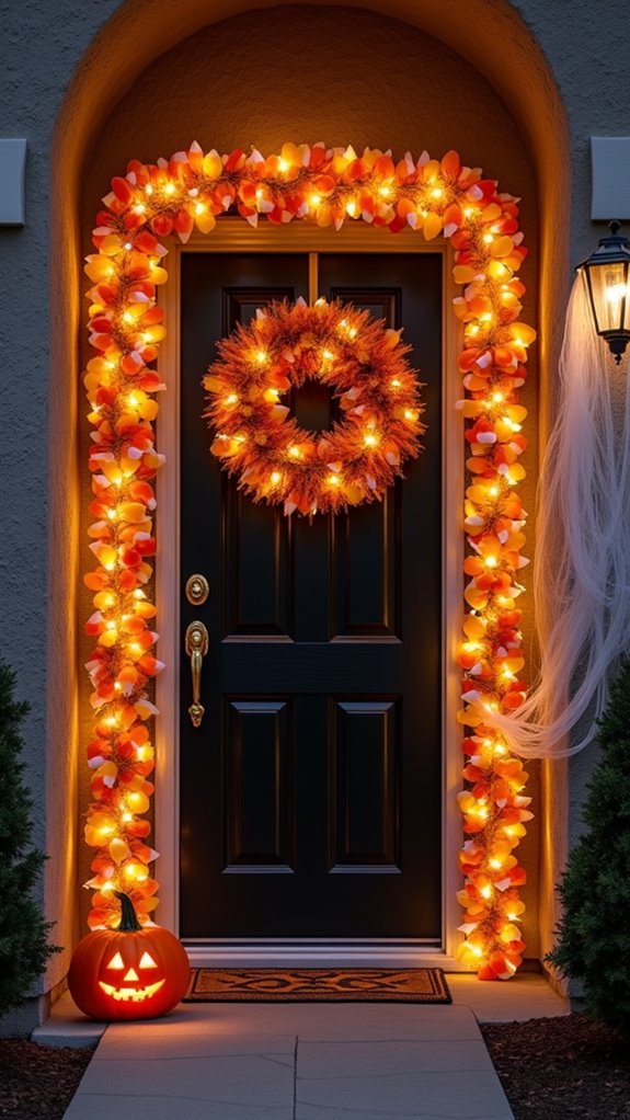 colorful candy corn decorations