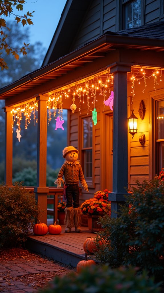 colorful halloween string lights