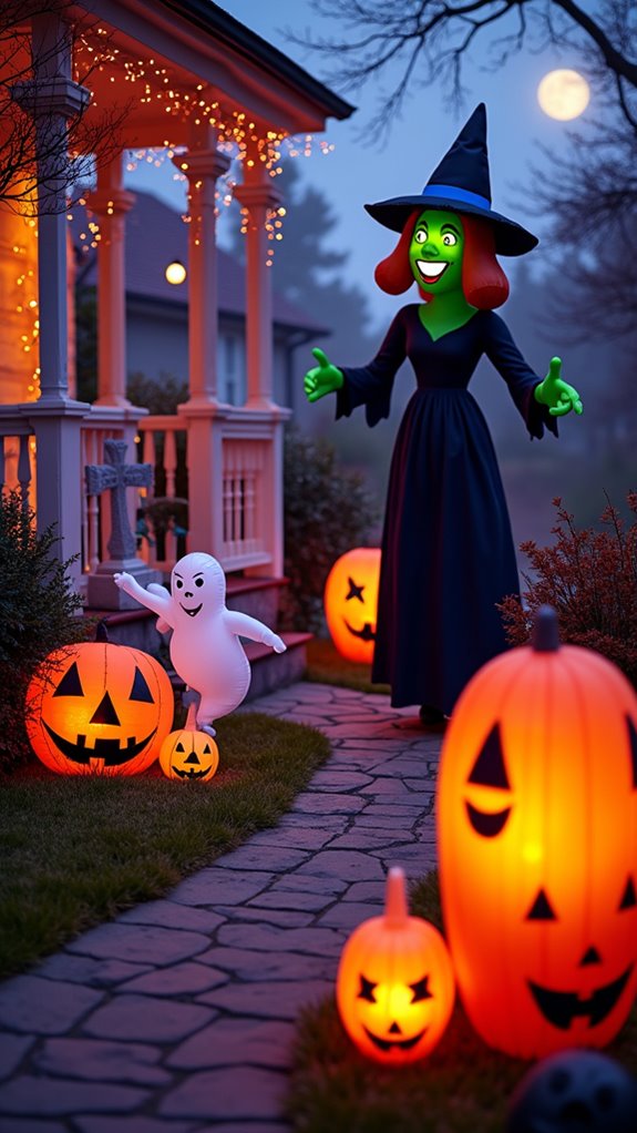 colorful inflatable halloween decorations