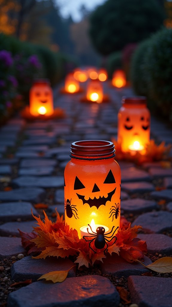 colorful spooky lanterns guide
