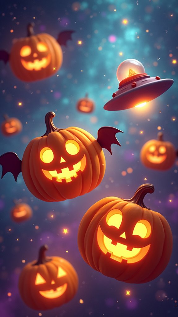 cosmic halloween jack o lanterns