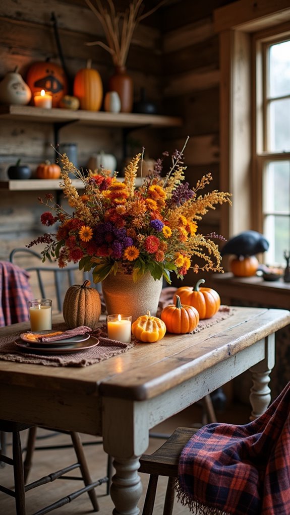 cozy autumn floral decor