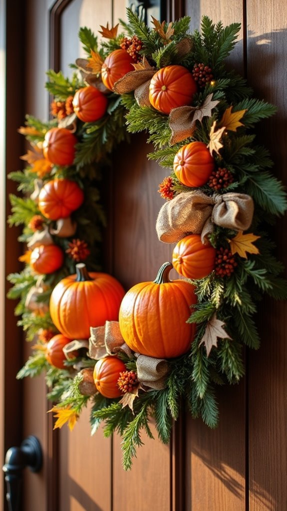 cozy autumn front door decor