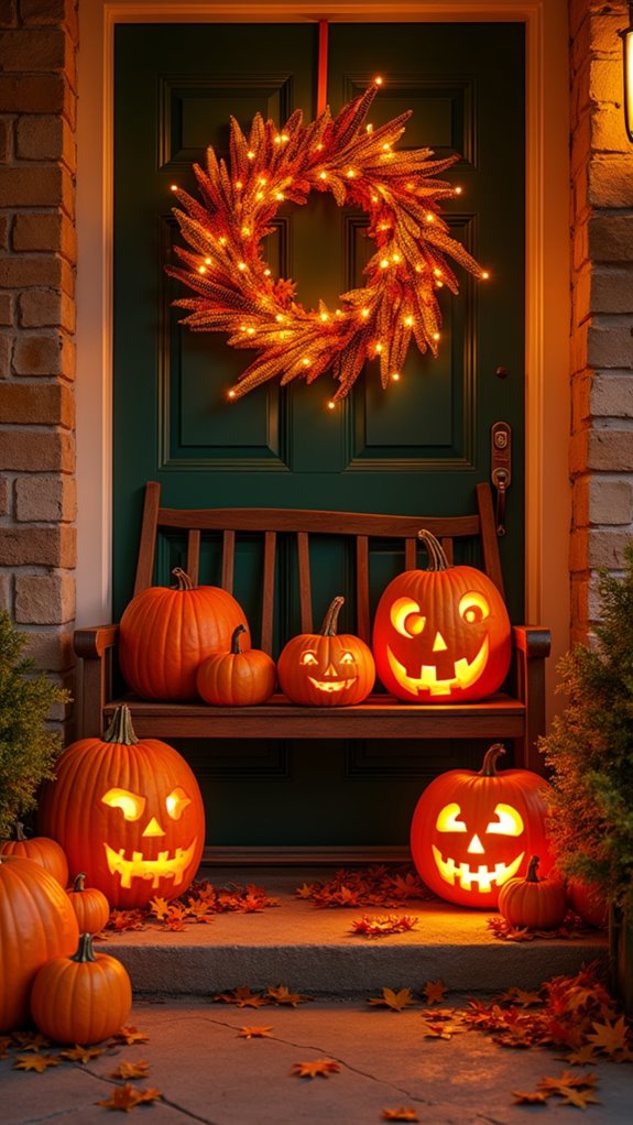 cozy autumn pumpkin arrangement