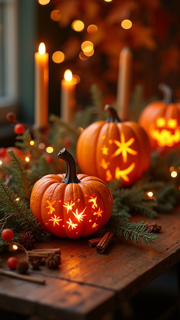 cozy autumn pumpkin decor