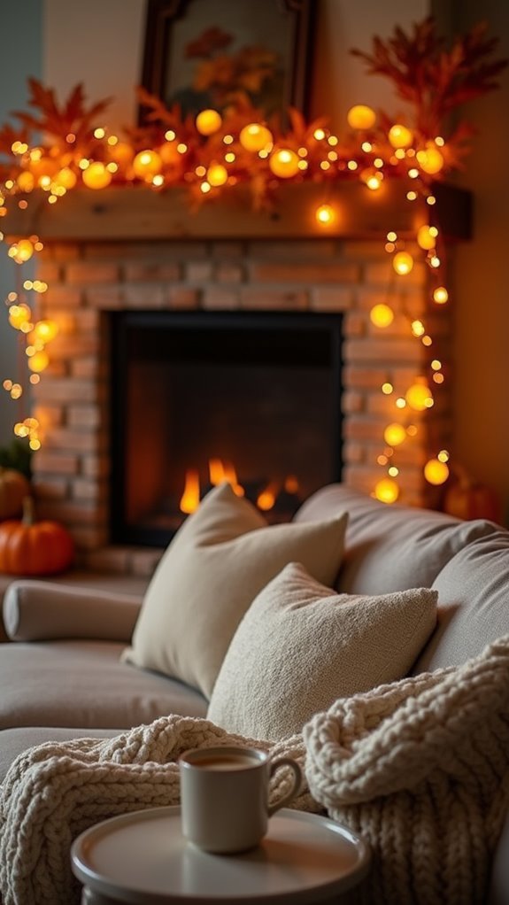 cozy autumn pumpkin lights