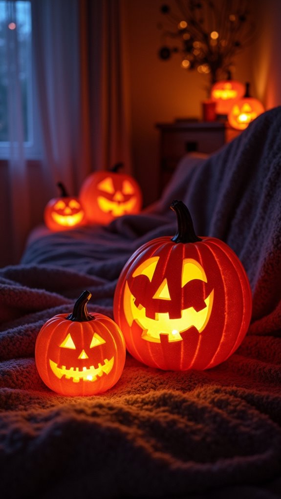 cozy color changing pumpkin lights